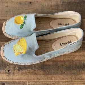 Soludos Lemon Platform Smoking Slipper